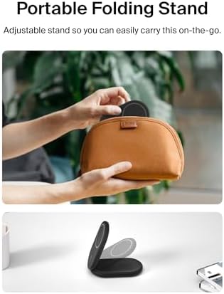 Revolutionize Your Charging Experience with the Belkin 2-in-1 Magnetic Foldable Charger – 15 W Qi2-Certified Wireless Power for Apple i Phone 16 & Samsung Galaxy S25 with Non-Slip Stability – Sleek White Design for Home, Office & Travel – PSU Included for Instant Use and Enhanced Device Compatibility