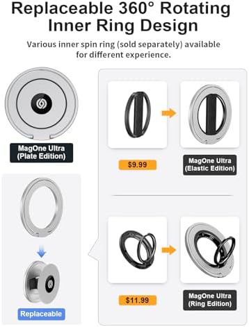 Elevate Your Mobile Experience with the EWA Mag One Ultra Phone Grip: Sleek Leather Finger Strap, Dual-Sided Magnetic Functionality, and 360° Rotatable Kickstand for Effortless Hands-Free Viewing – Perfect for Video Calls and Selfies – Slim, Portable Design Available in Elegant Colors – Strong Grip for Heavy Devices – Innovative Magnetic Snap Technology for Versatile Compatibility with Accessories – Ideal for Home, Office, and Travel Use – Experience Ultimate Convenience with a Durable, Multi-Angle Stand and Detachable Features for Maximum Flexibility – Redefine Your Smartphone Interaction with This Functional, Stylish Grip Solution.