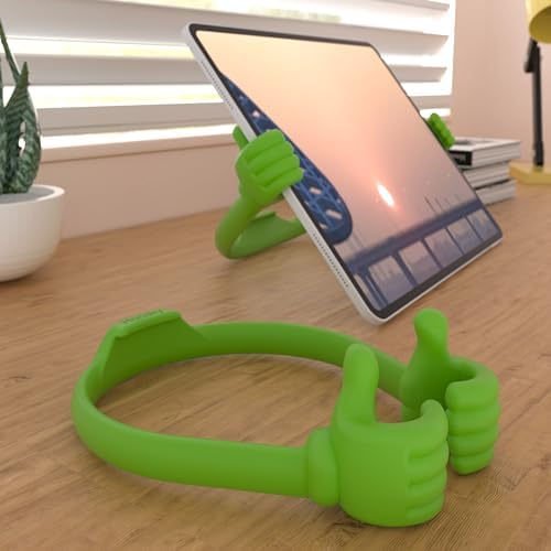 HONSKY 3361942 Thumbs Up Adjustable TPU Mobile Stand – Versatile Multi-Angle Holder for Phones & Tablets – Chic Blue & Black Design – Perfect for Hands-Free Viewing at Home or Office – Lightweight, Durable, and Effortless to Transport