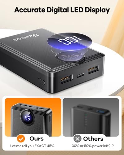 Ultimate 12000 m Ah Heated Vest Power Bank – High-Efficiency Portable Charger with LED Display for USB Heated Clothing – Reliable Energy Source for Outdoor Adventures – Not Compatible with 7.4 V DC Devices – Stay Warm on the Go!