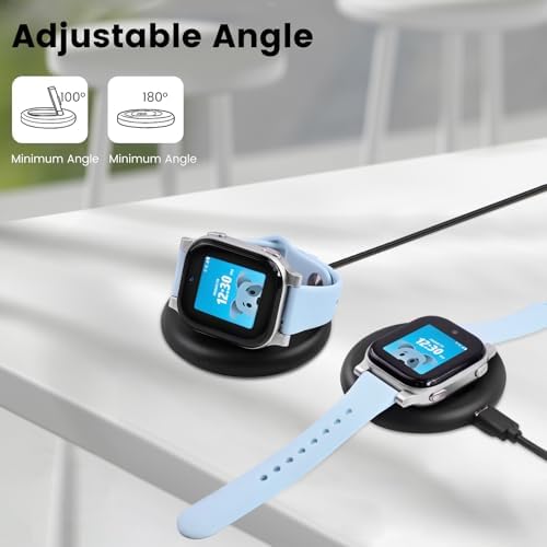 AT&T Amigo Jr Smartwatch Magnetic Charging Dock – Portable Foldable Stand with 3.12 ft Type-C Cable for Rapid Charging and Secure Smartwatch Power Solutions