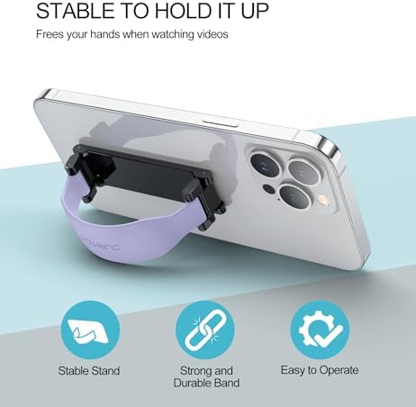 SURITCH 2-in-1 Silicone Phone Grip and Kickstand Holder – Universal Finger Loop Strap for Superior Stability and Comfort, Compatible with i Phone, Samsung, and Most Cases, 3.15″ Black – Premium Drop Protection and Effortless Hands-Free Viewing Solution