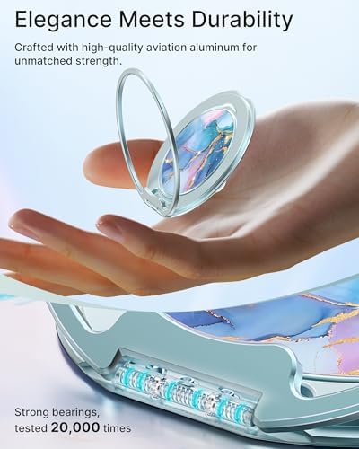 Glamour Pearl Magnetic Phone Grip Holder with Adjustable Kickstand – Ultimate Versatile Smartphone Accessory for i Phone, Android & Kindle – Secure Hands-Free Viewing & Stylish Design – Includes Magnetic Adapter for Effortless Compatibility and Enhanced Usability