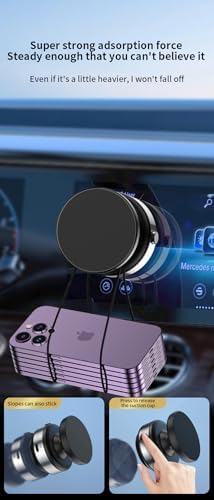 Revolutionary 360-Degree Suction Cup Magnetic Phone Holder – Ultimate Hands-Free Car Accessory for All Smartphones and GPS Devices
