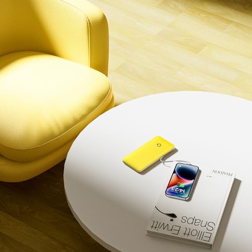 Ultimate Q 10000 m Ah Slim Power Bank with Built-in AC Plug – Ultra-Portable Charger for i Phone, Samsung, Android & Tablets – Four Output Ports for Simultaneous Charging, Includes Micro USB & USB-C Cables – Experience Enhanced Compatibility & Rapid Power on the Go