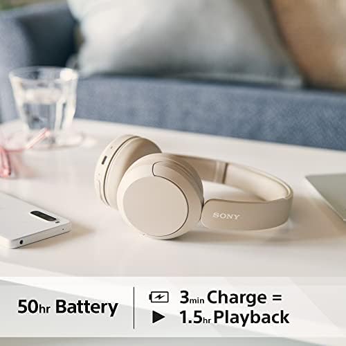 Discover the Ultimate Audio Freedom with Limited Edition Sony WH-CH520 Wireless Bluetooth Headphones in Chic Cappuccino/Beige – Enjoy 50-Hour Battery Life, Quick Charge Feature, and Luxurious Comfort for Uninterrupted Listening on the Move!