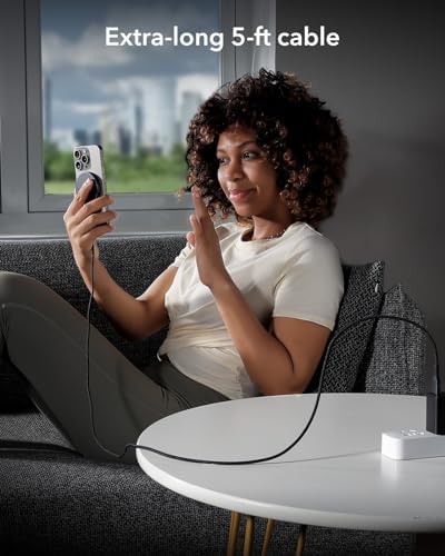 ESR Mag Safe Charger Duo Pack – 15 W Fast Wireless Charging Pad with Qi2 Technology for i Phone 12-16, Galaxy S25, and Air Pods – Superior Magnetic Alignment & Type-C Cable Included – Sleek Black Design for Effortless Charging Convenience