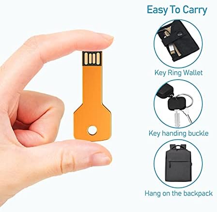 KOOTION 64 GB USB Flash Drive 3-Pack: Sleek Metal Memory Sticks in Blue, Silver, and Gold – Ultimate High-Speed Data Storage Solution with Enhanced Compatibility for Professionals and Students