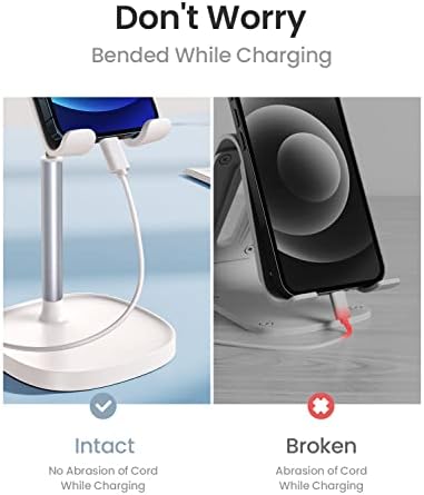 LISEN Cell Phone Stand Adjustable Phone Holer for Desk, Computer Office Desk Accessories for iPhone 16 Holder Women Kitchen Essentials Fits All Mobile Phones Switch Kindle iPads Tablet 4-10in Black – Enhanced Compatibility and Speed