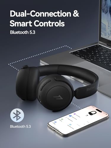 Elevate Your Audio Experience with 1 MORE HQ20 Wireless On-Ear Headphones – Lightweight, Foldable Design for Ultimate Portability – 65 Hours of Impressive Playtime Perfect for Students and Travelers – Enjoy Safe Listening at 85 d B Volume with Noise-Canceling Technology – Seamless Bluetooth Connectivity for Android and i OS Devices – Integrated Microphone for Effortless Call Management – Durable Build with a Sleek Black Finish Ideal for Extended Use – Your Go-To Headphones for School, Travel, and Leisure Activities – Discover Unmatched Comfort and Quality Today!