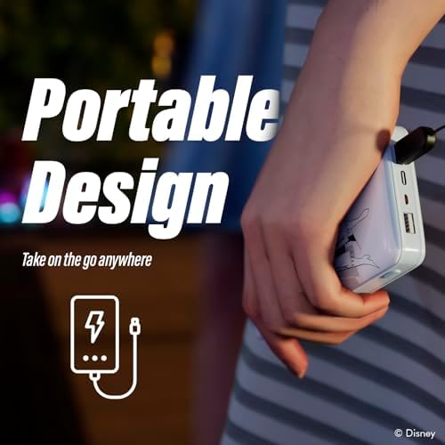 Disney Frozen 10,000 m Ah Portable Power Bank – Universally Compatible USB Charger for Elsa, Anna & Olaf Fans – Fast Charging, Lightweight Design & Ideal Gift for Girls and Women – Stay Powered On-the-Go with Enchanted Style