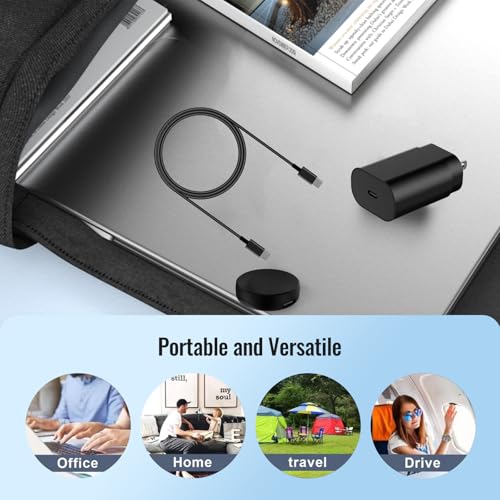 Experience Cutting-Edge Charging with the 25 W Dual USB-C Fast Wireless Charger for Samsung Galaxy Watch Series 4-7 & S22/S23/S24/S25 Ultra/Z Flip 6 – Magnetic Dock, 3.3 ft Cord for Effortless Power Anywhere, Ideal for Home, Office, and Travel. This innovative charging solution features dual USB-C ports for simultaneous device charging, ensuring your Galaxy Watch and smartphone are powered up quickly and efficiently. The 3.3 ft magnetic charging dock offers secure placement, eliminating worries about disconnections. Designed for versatility, this compact charger seamlessly fits into your lifestyle, whether at home, in the office, or on the go. Elevate your charging experience with a sleek design that not only enhances your workspace but also provides the ultimate convenience. Built from high-quality materials for durability, this charger is your perfect companion for fast, reliable charging. Keep your devices ready for action and enjoy a clutter-free charging experience with this essential accessory.