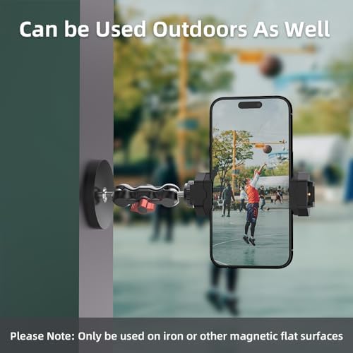 Ultimate Heavy-Duty Gym Magnetic Phone Mount Holder – Secure Clamp for i Phone 16/15/14/13/12 Pro Max & Universal Smartphones – 360-Degree Rotation for Enhanced Workout Efficiency and Hands-Free Access – Durable Magnetic Grip for Fitness Enthusiasts