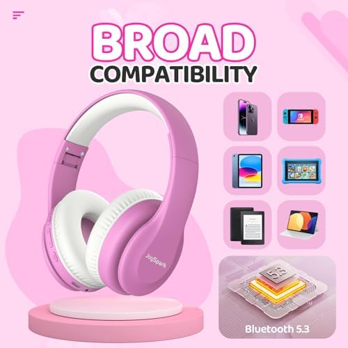 Kids Safe Sound Bluetooth Headphones – Lightweight Over-Ear Design with Volume Limiting (85/94 d B), 60-Hour Battery Life & Bluetooth 5.3, Built-in Microphone, Cozy Fit in Vibrant Blue – Ideal for Music, Audiobooks & Playtime with Enhanced Hearing Protection