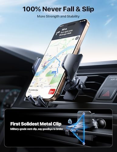 Andobil Universal Car Phone Mount – Strong Suction for Bumpy Roads, 360-Degree Rotatable Holder Compatible with i Phone 16, 15 Pro Max, 14, 13, 12 & Samsung Devices – Secure Windshield, Dashboard, and Vent Cradle for Safe Navigation and Hands-Free Use