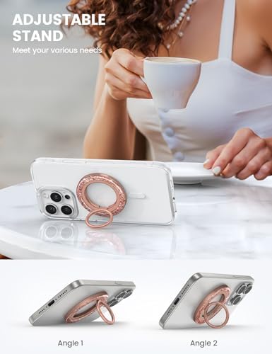 Lamicall Mag Safe Magnetic Phone Ring Grip 2025 Model – Ultra Strong 4.4 lbs Magnet with 360-Degree Rotation | Effortless Pull-Out Design for i Phone 16/15/14 Pro Max | Durable Finger Holder Stand for Enhanced Usability and Style | Perfect Accessory for Multitaskers and On-the-Go Users