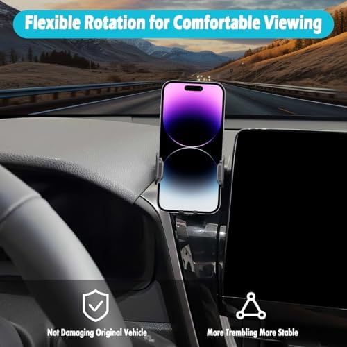 Toyota Camry 2021-2024 Phone Holder – Secure 360-Degree Rotation Mount for 4.7-7 Inch Devices, Thick Case Compatible, Effortless Installation for Ultimate Driving Convenience