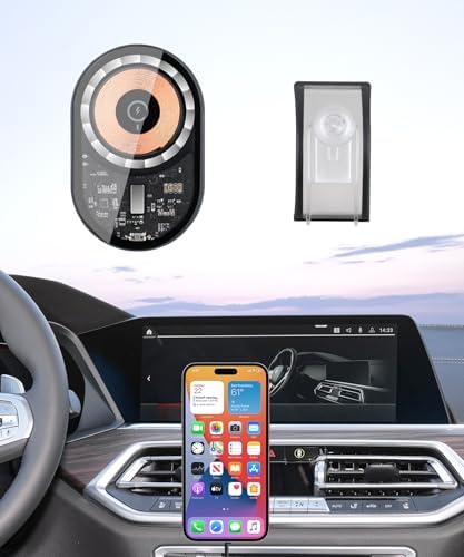 BMW X5 X6 X7 Premium Wireless Charging Phone Holder – Advanced 360° Rotating Mount for Effortless Navigation and Seamless Connectivity (2019-2023 Models) – Stylish Auto Accessory with Mag Safe Compatibility, Tool-Free Installation for Ultimate Convenience and Enhanced Driving Experience