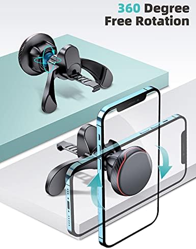 Universal Magnetic Air Vent Car Phone Holder – e Samcore Anti-Fall Smartphone Mount for i Phone & Samsung – Secure Grip with Powerful Magnets for Hands-Free Convenience – Easy Installation & Sleek Design for All Vehicle Interiors