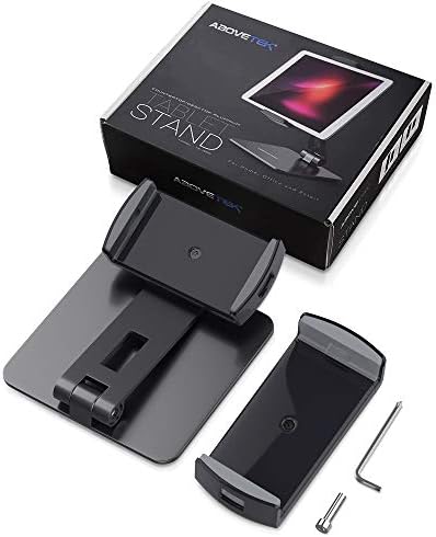 Premium Above TEK 360° Swivel Aluminum Tablet Stand: Adjustable Holder for 4″-15.6″ Devices – Ideal for Retail, POS, and Office Use – Durable Grey Finish for Enhanced Display and User Engagement Solutions