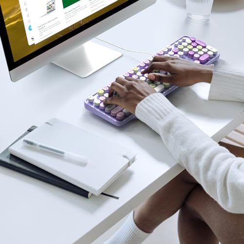 Retro-Inspired Full Size Typewriter Keyboard with Number Pad – Wired USB Keyboards for Windows 7, 8, 10, 11 | Enhance Your Typing Experience with Classic Charm and Modern Efficiency | Perfect for Home and Office Use