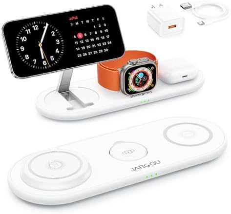 Ultimate 3-in-1 Magnetic Charging Station for Apple Devices – Fast, Foldable Dock for i Phone 12-16, Apple Watch, and Air Pods (Black) – Streamline Your Charging Experience with Enhanced Speed and Safety Features