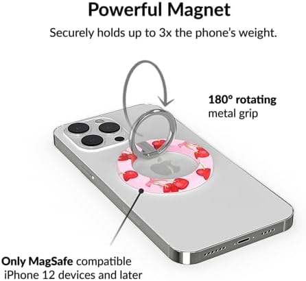 Transform Your i Phone 16, 15, 14, 13, 12 with VELVET CAVIAR’s Amethyst Purple Leopard Mag Safe-Compatible Grip – Stylish Magnetic Ring Holder & Adjustable Stand for Effortless Hands-Free Viewing, Secure Texting, and Enhanced Usability – Elevate Your Mobile Experience with Durable, Lightweight, and Customizable Accessory