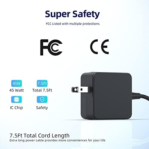 Asus Chromebook USB C AC Charger – High-Speed 45 W Power Adapter for CZ11, CZ1104, Flip C302, C101 & More – Flawless Compatibility & Safety Certified – 30-Day Hassle-Free Return & 12-Month Warranty