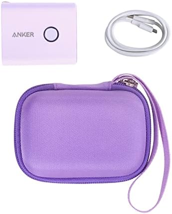 Khanka Protective Hard Case for Anker 45 W Wall Charger & 20 W Portable Charger – Ultimate Travel Companion for Anker 521 Power Bank (Power Core Fusion) – Lightweight Shockproof Design, Modern White Finish, Secure Zipper Closure for Enhanced Portability and Device Safety