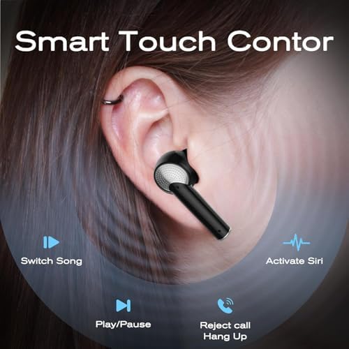 Ivrydas True Wireless Bluetooth Earbuds – Exceptional Noise Cancellation for Crystal Clear Sound – 151-Hour Standby Time for Uninterrupted Audio – Effortlessly Compatible with Laptops, Tablets, and Smartphones – Elevate Your Listening Experience with Ultimate Comfort and Quality for Work and Play