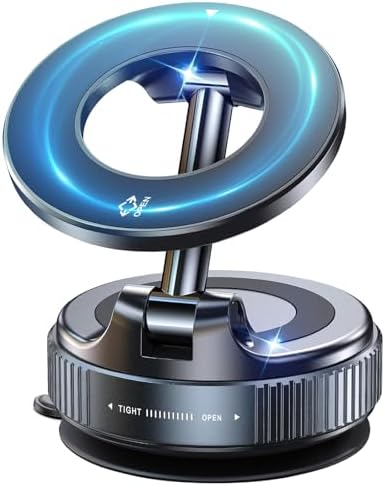 Revolutionary Magnetic Phone Mount for Mag Safe – Foldable Suction Cup Holder for i Phone 12-16 Series, 360° Adjustable Design, Hands-Free Vehicle Accessory, Enhanced Stability and Portability for Safe Navigation and Communication