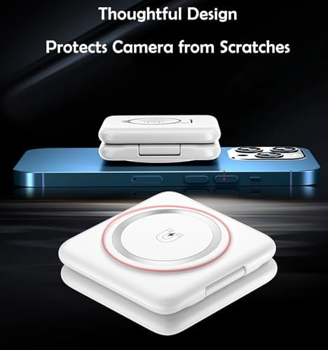 Revolutionize Your Charging Routine with the 3-in-1 Mag-Safe Charging Station – 20 W Fast Wireless Dock for Seamless Power Delivery to i Phone 15/14/13/12/11, Air Pods Pro/2/3, and Apple Watch Ultra/8/7/6/5/4/3/2/SE – Compact Design, Enhanced Compatibility, and Safety Features for Ultimate Convenience