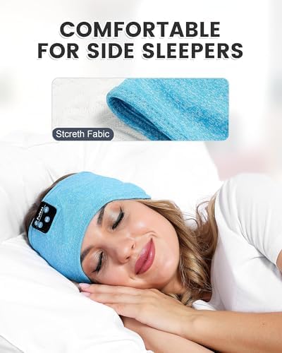 Ergonomic Bluetooth Sleep Headphones: Wireless Sports Headband with Hi-Fi Stereo Sound for Ultimate ASMR Relaxation – Lightweight, Cozy Audio Solution for Men and Women, Perfect for Meditation and Restful Sleep