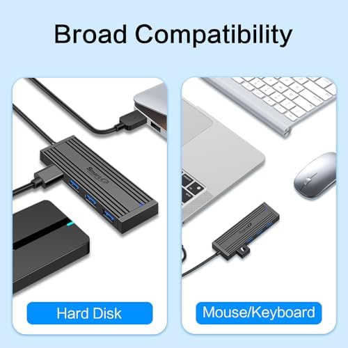 Upgrade Your Digital Workspace with the Smart Q 4-in-1 USB-C Hub – Premium 4 K HDMI Adapter Featuring 3 Lightning-Fast USB 3.0 Ports for Seamless Data Transfer and Crystal-Clear Visuals – Perfect for Mac Book, Dell XPS, and Chromebook Users on the Move