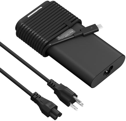 High-Performance 130 W USB-C Charger for Dell XPS & Precision Laptops – Universal Compatibility, Fast Charging, and Enhanced Safety Features – Ideal Replacement for XPS 15, 17, and Latitude Models – Lightweight, Compact Design with Over-Voltage Protection for Reliable Power Delivery