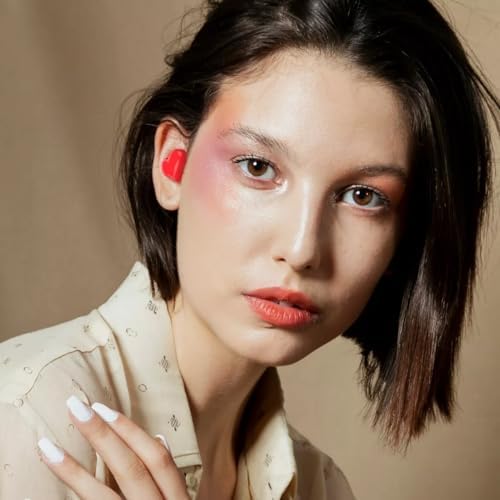 GOWENIC Heart-Shaped Bluetooth Earbuds: Premium Stereo Sound with Advanced Noise Canceling Technology, Stylish and Comfortable Design, Includes 3 Pairs of Customizable Ear Tips for Optimal Fit – Ideal for Phones and Laptops