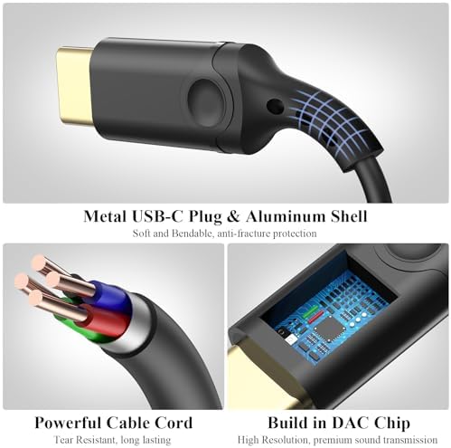 High-Performance USB C Earbuds for i Phone 16 & Samsung Galaxy – Premium Hi-Fi Stereo Wired Earphones with Noise Isolation, Integrated Microphone, and Convenient Volume Control for Unmatched Sound Quality Across Devices