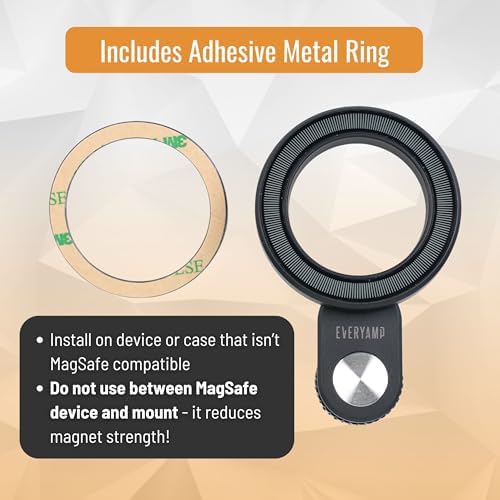 Magnetic Phone Holder for 17 mm Ball Mounts – Adjustable Car Cradle with Enhanced Mag Safe & Pop Socket Compatibility – Secure and Versatile Smartphone Mount for Safe Driving and Optimal Viewing Angles – Premium Car Accessory for All Vehicles