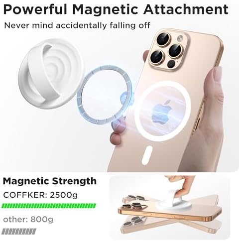 Revolutionary Magnetic Phone Ring Grip Holder – Ergonomic Silicone Finger Loop for i Phone Pro Max/Plus, 12/13/14/15/16 Series – Compatible with Mag Safe – Oat Color Enhances Aesthetics and Comfort – 360-Degree Rotation for Effortless Use – Secure Your Device with Style and Stability – Essential Smartphone Accessory for Unmatched Usability and Convenience