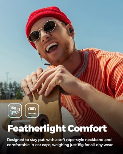 Transform Your Listening Journey with Sound PEATS Q35 HD+ Neckband Bluetooth Headphones – Experience Cutting-Edge Bluetooth 5.2 Technology for Seamless Connectivity, IPX5 Sweat-Proof Design for Active Lifestyles, Extended 17-Hour Battery Life, Quick Type C Charging, and QCC3040 Chipset for Unrivaled Compatibility – Ideal for Fitness Buffs and Everyday Commuters Seeking Premium Sound and Comfort