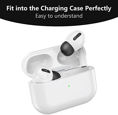 Lanwow Premium Memory Foam Ear Tips for Air Pods Pro – Ultimate Comfort & Noise Isolation, Anti-Slip Design, Fits Charging Case, 3 Sizes (S/M/L, Elegant Grey) – Enhance Your Audio Experience with Pain-Free Listening