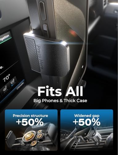 LISEN Delas 3-in-1 Adjustable Car Phone Holder Mount – Versatile Dashboard, Air Vent & Windshield Solution for i Phone 16 Pro Max, Samsung Galaxy & More – Effortless Tool-Free Installation for Enhanced Safety & Modern Aesthetics in Sleek Black Design