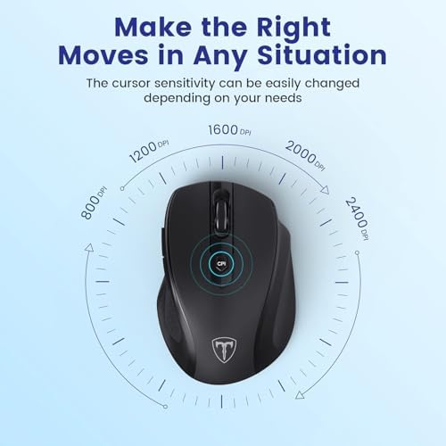 Elevate Your Workflow with the D-09 Wireless Mouse – Ergonomic USB Cordless Design, 5-Level 2400 DPI Precision, 16-Month Battery Life, Perfect for PC, Mac, and Chromebook Users – Convenient 2-Pack for Enhanced Productivity and Ultimate Comfort