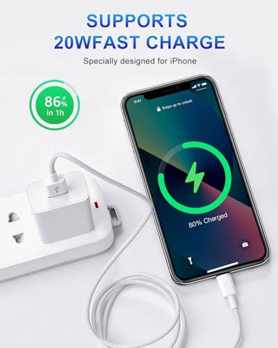 Ultimate i Phone Charger 2 Pack – MFi Certified Lightning to USB Cables (6 FT & 3 FT) for Rapid Charging | Durable, Tangle-Free Design Perfect for Home, Office, and Travel | Compatible with i Phone 14, 13, 12, 11 Pro, and More