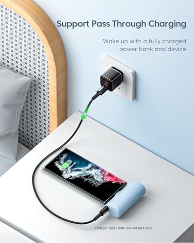 Kuulaa 4500 m Ah Compact USB-C Power Bank – Ultra-Portable Phone Charger for i Phone 15, Samsung Galaxy, LG, Moto, and Pixel Devices – Fast Charging Battery Pack for On-the-Go Power Solutions – Lightweight and Durable Travel Companion