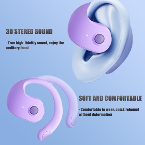 Open-Ear Bluetooth 5.4 Earphones – OWS Active Lifestyle Headset with Hi-Fi Stereo Sound, Noise-Cancelling Features, Ultra-Lightweight Design, and Portable Convenience for Running, Workouts, and Everyday Use (Black) – Your Ideal Companion for Audio Freedom and Enhanced Connectivity