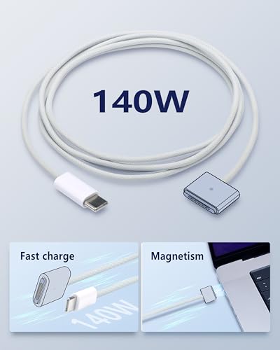 Magnetic USB-C Charging Cable (2 m) – Midnight Blue – Fast 3-in-1 Charge for Mac Book Air & Pro – Effortless Magnetic Connection, Durable Design for Ultimate Convenience – Perfect for Home & Office Use