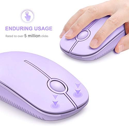 Sleek Vssoplor Wireless Mouse – Ultra-Slim Silent Optical Companion for Laptops & PCs | 2.4 GHz Nano Receiver, Perfect for Quiet Workspaces & Travel | Enhanced Compatibility for Windows, Mac & Linux