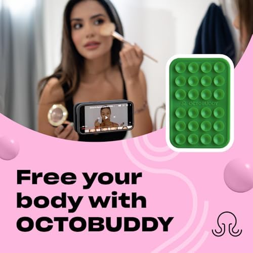 Ultimate Stability Turquoise Silicone Suction Phone Holder – Hands-Free Mount for i Phone & Android – Compact 2.6″ x 3.9″ Design – Elevate Your Selfies and Videos with Superior Grip and Versatile Functionality – Essential Content Creation Accessory for Effortless Capturing and Live Streaming
