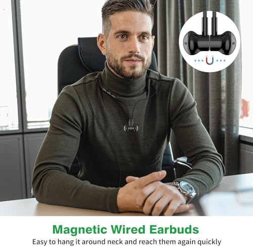 Premium USB C Headphones – Magnetic Wired Earbuds with Hi-Fi Stereo Sound, Built-in Microphone & Volume Control for Galaxy S24/S23/S22, i Phone 16/15, Pixel & More – Unmatched Compatibility & Portability for Music Enthusiasts